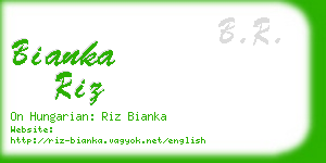 bianka riz business card